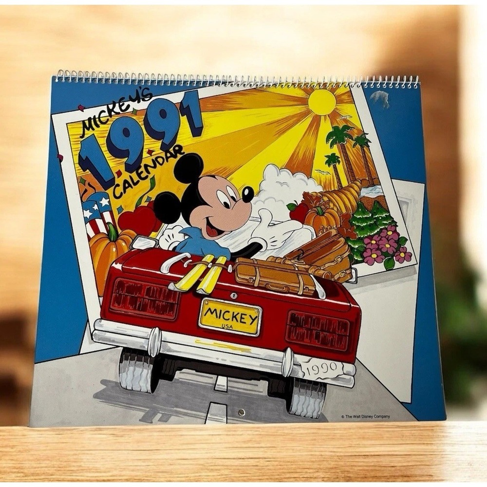 Vintage Walt Disney Mickey Mouse 1991 Calendar -‎ New